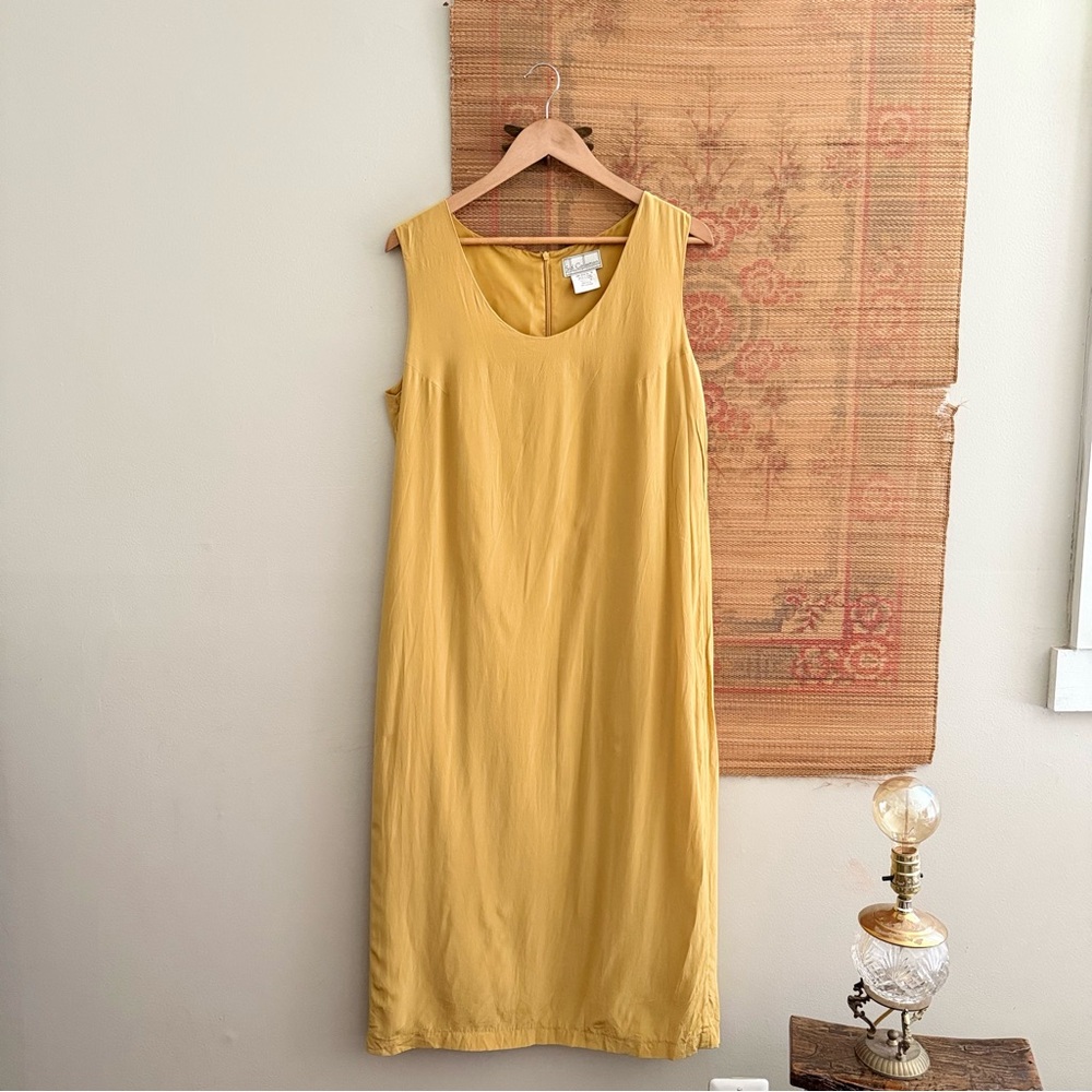 Harve Benard Mustard Sleeveless Midi Dress